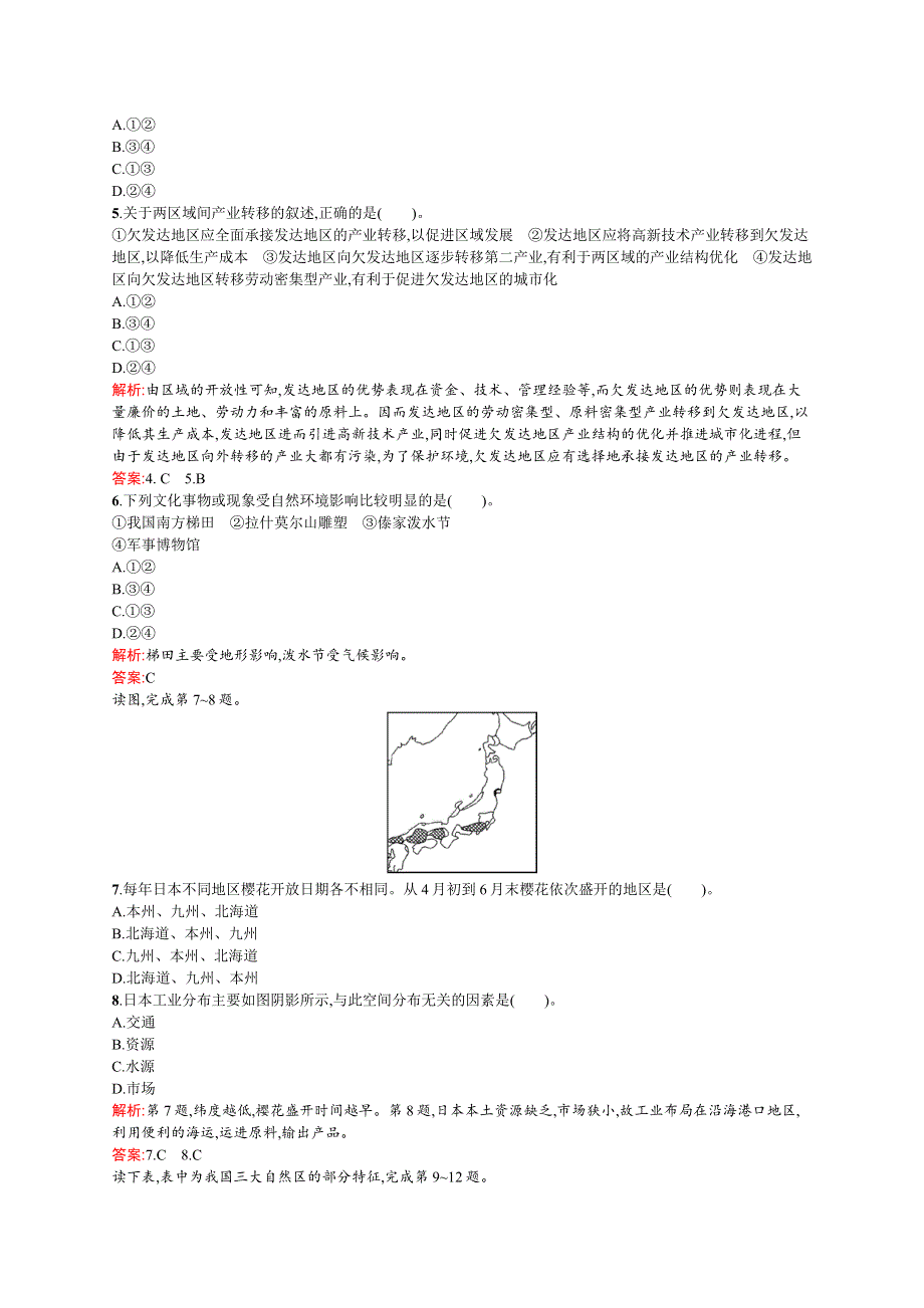 2015-2016学年高二地理鲁教版必修3单元练习：第一单元　区域地理环境与人类活动 WORD版含解析.docx_第2页