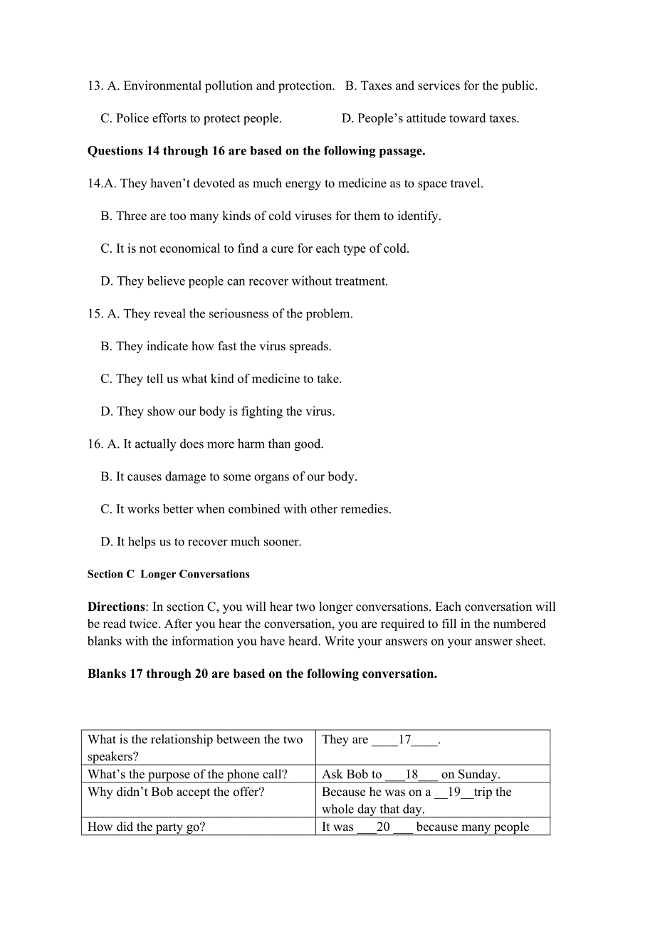 上海市普陀区2012届高三4月质量调研（二模）英语试题.doc_第3页