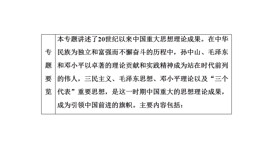 2020年人民版高中历史必修三课件：专题4 20世纪以来中国重大思想理论成果　一 .ppt_第3页