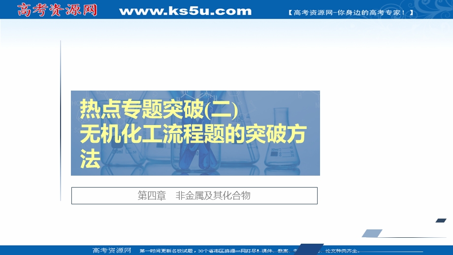 2021届新高考化学一轮复习（选择性考试A方案）课件：热点专题突破（二）　无机化工流程题的突破方法 .ppt_第1页