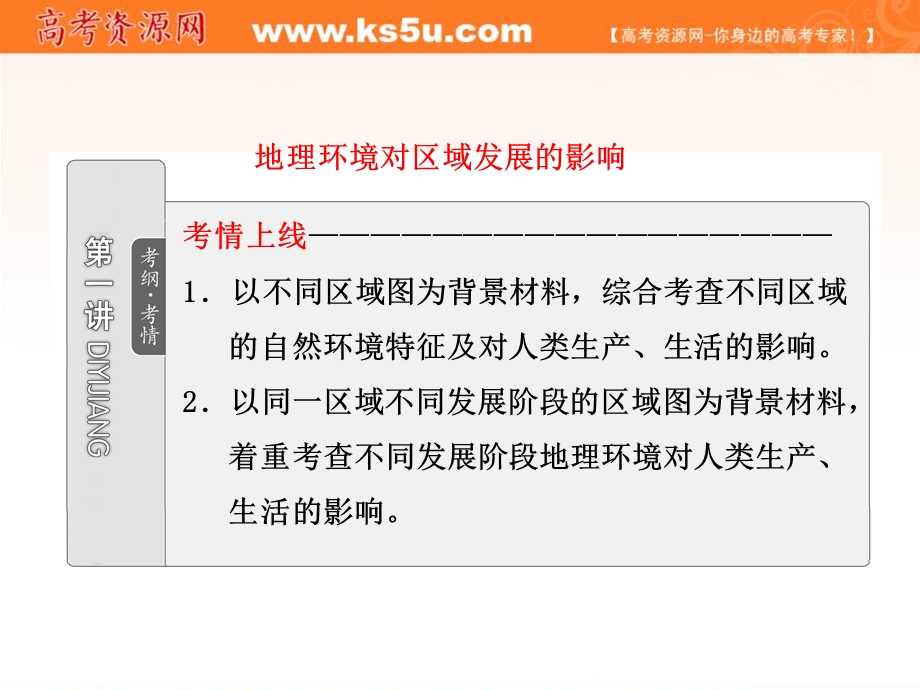 2012届高考地理一轮复习课件：第三部分第十二章第一讲地理环境对区域发展的影响.ppt_第3页