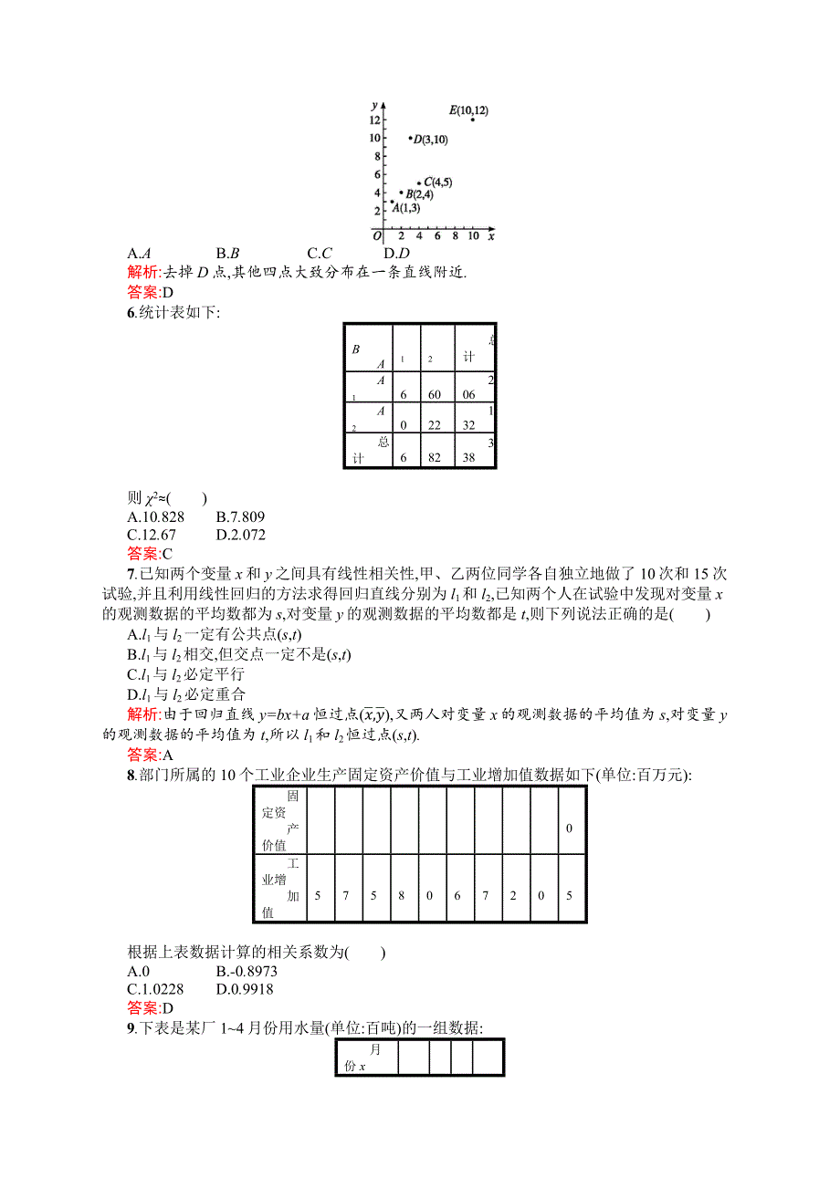 2015-2016学年高二数学北师大版选修2-3单元测评：第三章 统计案例 A WORD版含解析.docx_第2页