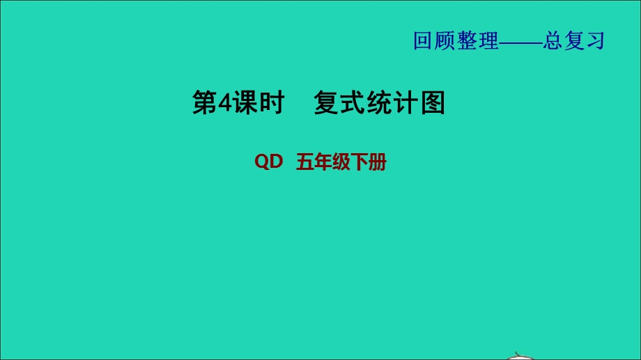 2022五年级数学下册 第8单元 总复习第4课时 复式统计图习题课件 青岛版六三制.ppt_第1页