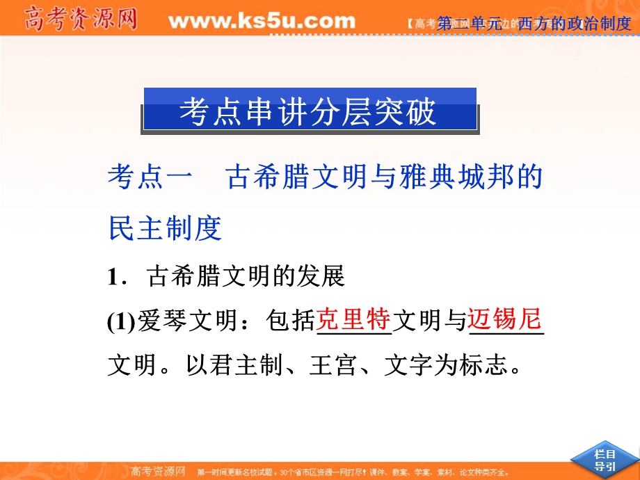 2013届高考岳麓版历史一轮复习课件：第3讲 古希腊和古罗马的政治制度（广东专用）.ppt_第3页