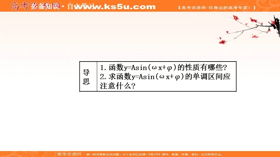 2020-2021学年北师大版数学必修4课件：1-8 函数Y=ASIN（ΩX Φ）的图像与性质（二） .ppt_第3页