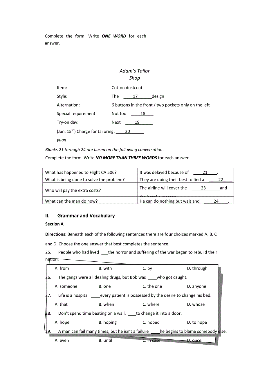 上海市杨浦区2013届高三上学期学业质量调研英语试题 WORD版含答案.doc_第3页