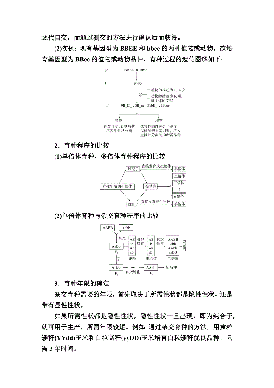 2019-2020学年度人教新课标版高中生物必修二教师用书：6-1第1节　杂交育种与诱变育种 WORD版含答案.docx_第3页