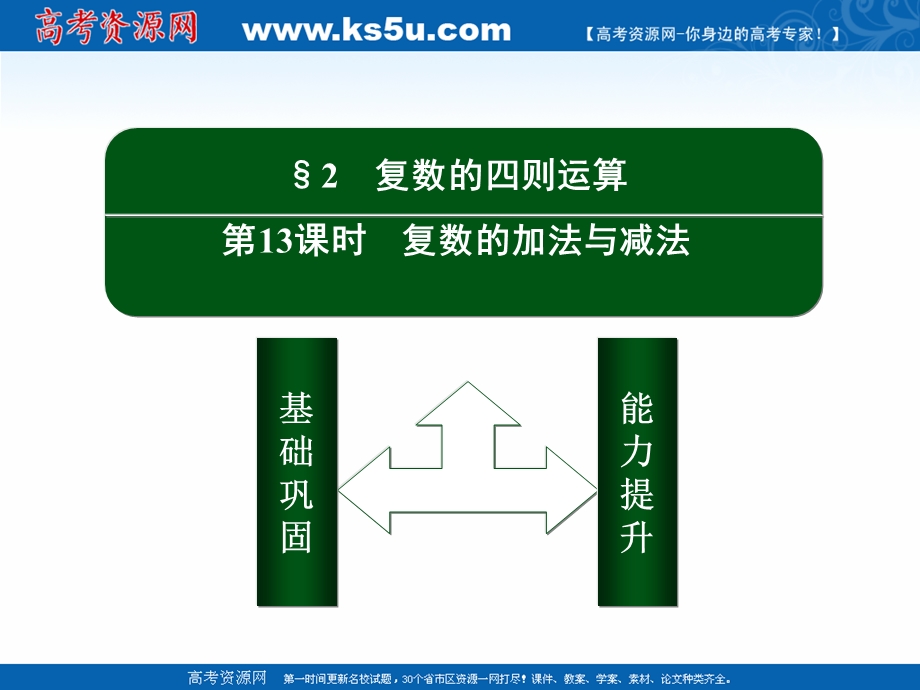 2020-2021学年北师大版数学选修1-2作业课件：4-2 第13课时　复数的加法与减法 .ppt_第2页