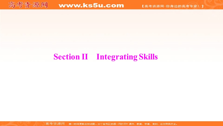 2019-2020学年外研版英语选修六课件：MODULE 4　SECTION Ⅱ　INTEGRATING SKILLS .ppt_第1页