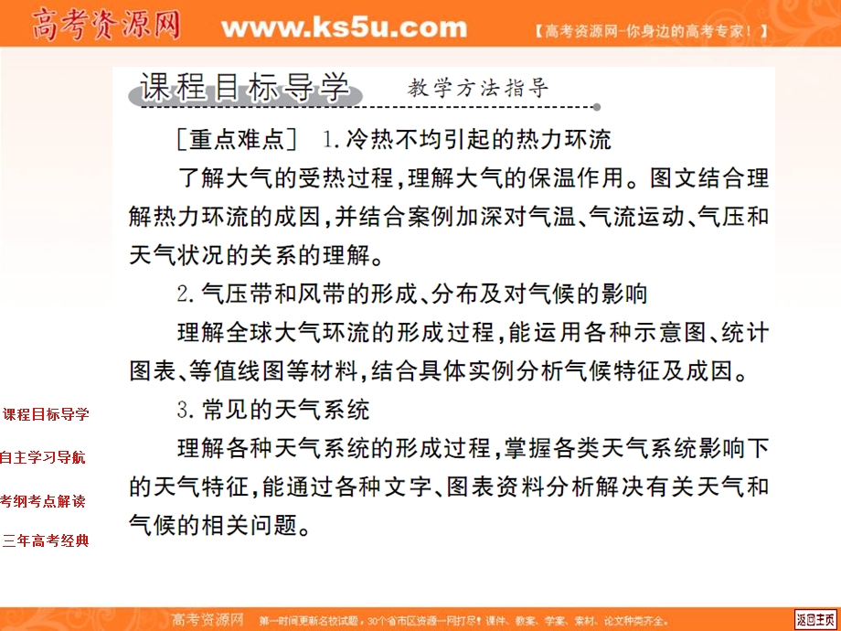 2012届高考地理中原首辅一轮复习课件：第二单元 地球上的大气元首.ppt_第2页