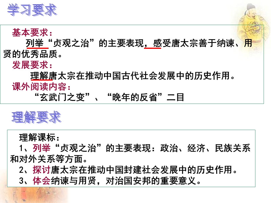 2015-2016学年高二人教版历史选修四精选课件：1.2 大唐盛世的奠基人唐太宗（共计19张） .ppt_第2页