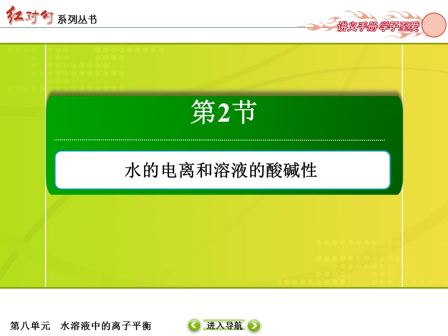 2017届高考化学人教版一轮复习课件：第8单元-第2节 水的电离和溶液的酸碱性 .ppt_第2页