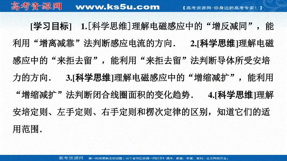 2020-2021学年人教物理选修3-2课件：第4章 习题课1　楞次定律的应用 .ppt_第2页