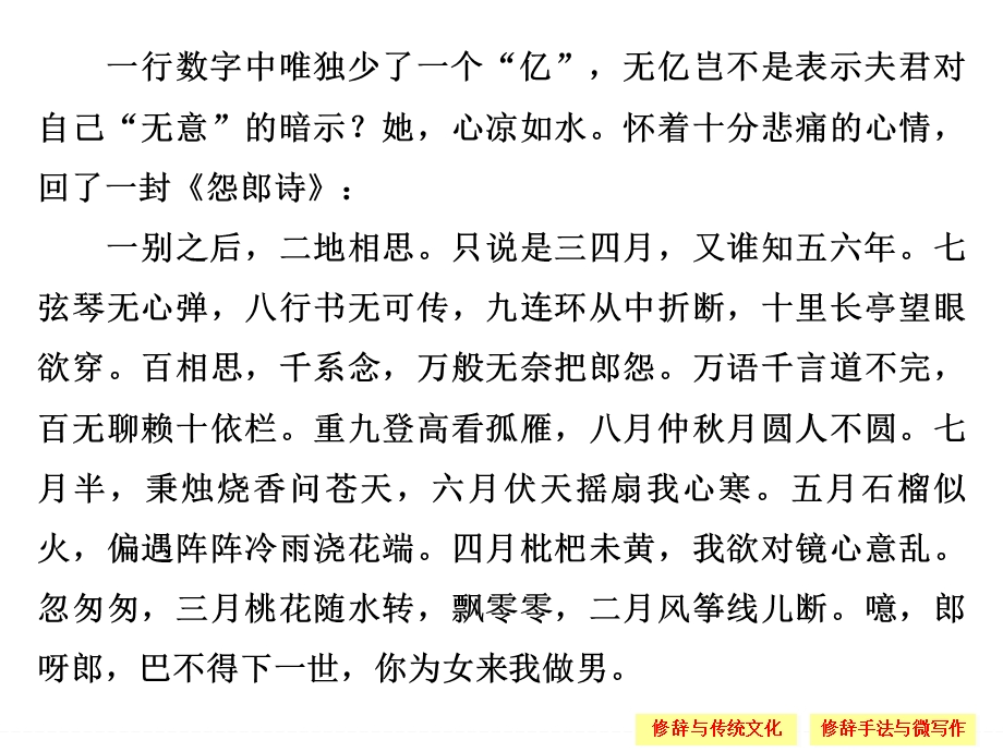 2016届高三语文（江苏专用）一轮复习课件：1-6-2 在修辞藻饰中感悟传统文化（迁移课） .ppt_第3页