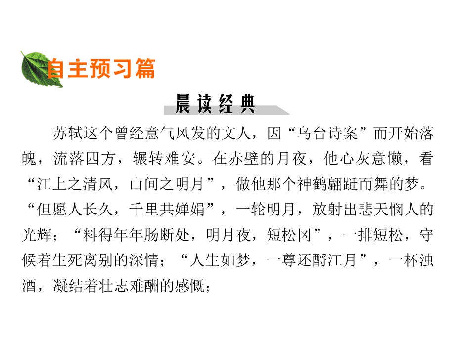 2019-2020学年人教版高中语文必修四配套课件：5　苏轼词两首 .ppt_第2页