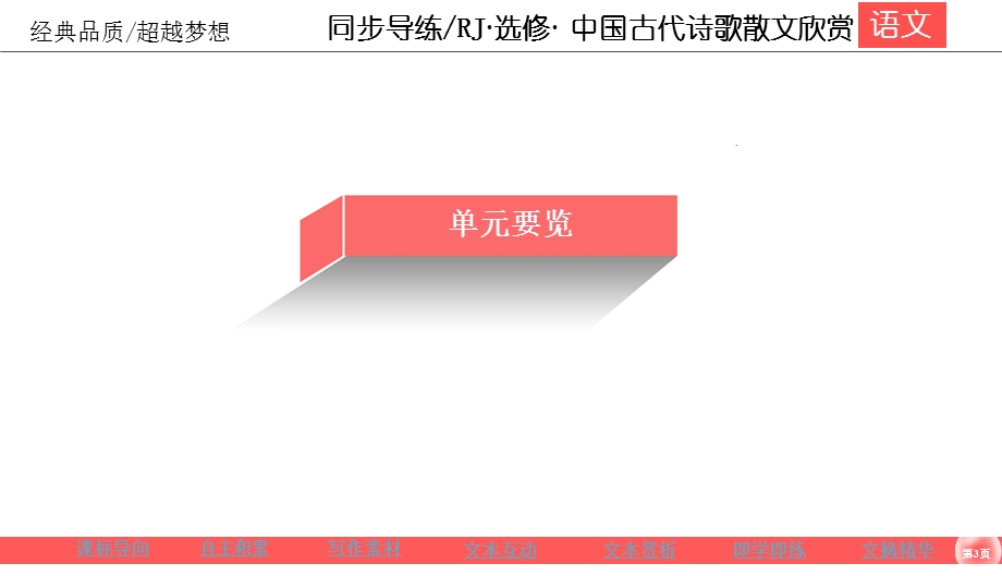 2019-2020学年人教版高中语文选修中国古代诗歌散文欣赏同步导练课件：第3单元 因声求气 吟咏诗韵3-1 .ppt_第3页