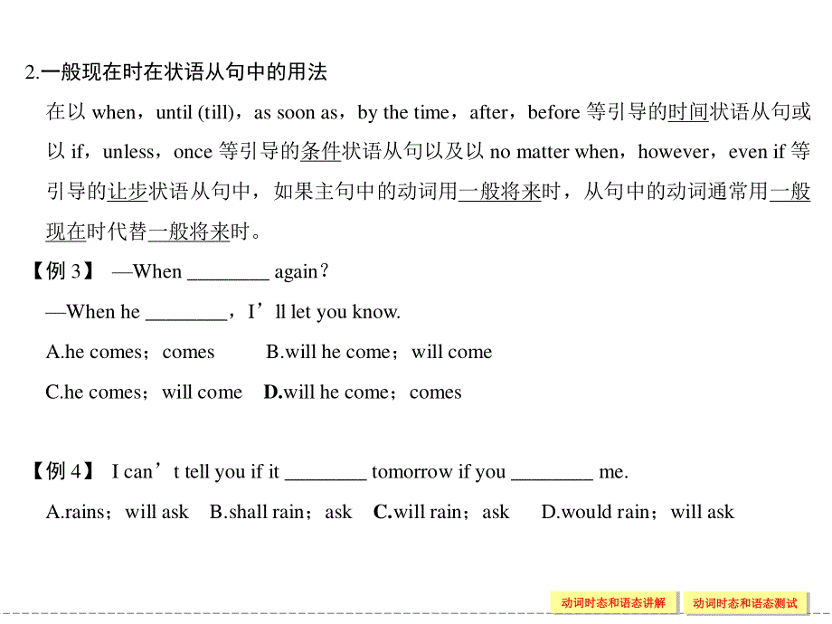 2012届高三英语大一轮复习课件（牛津版创新设计）：第一部分高频语法 第五章　动词时态和语态.ppt_第2页