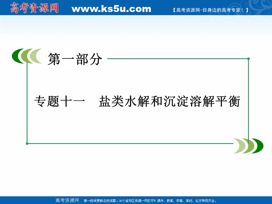 2016届高考化学二轮复习课件：专题11 盐类水解和沉淀溶解平衡.ppt_第2页