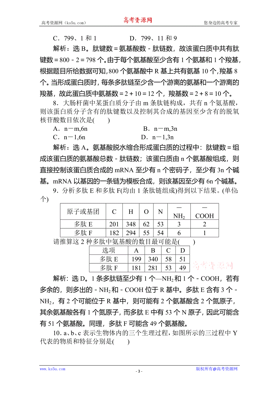 [原创]2012届高考生物第一轮优化复习测试题3.doc_第3页