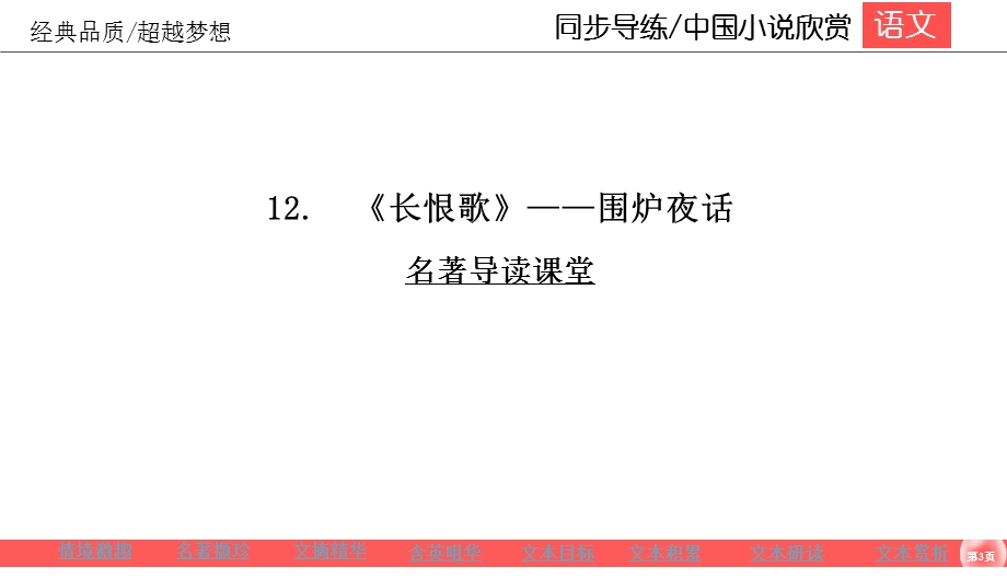 2019-2020学年人教版高中语文选修中国小说欣赏同步导练课件：6-2　《长恨歌》 .ppt_第3页