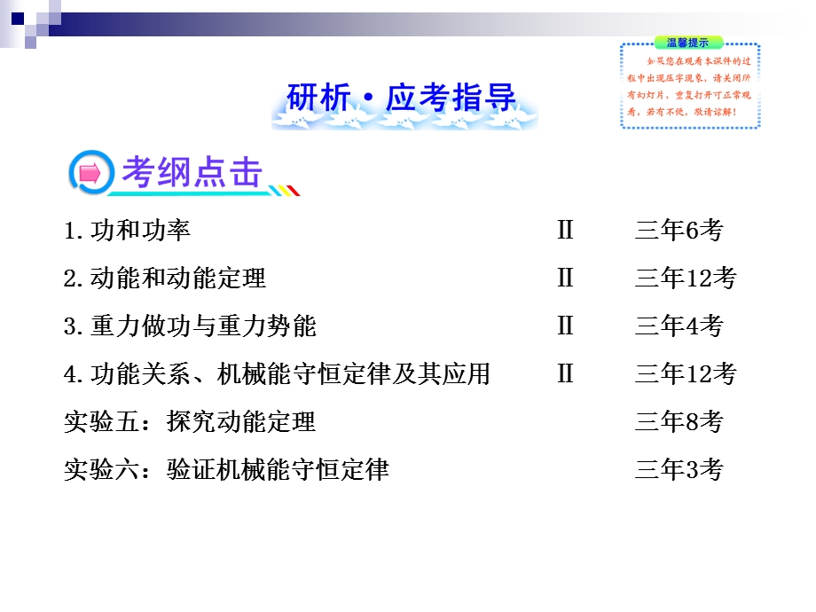 2013届高三物理一轮复习课件：第五章 功和功率能的转化与守恒（人教版）.ppt_第2页