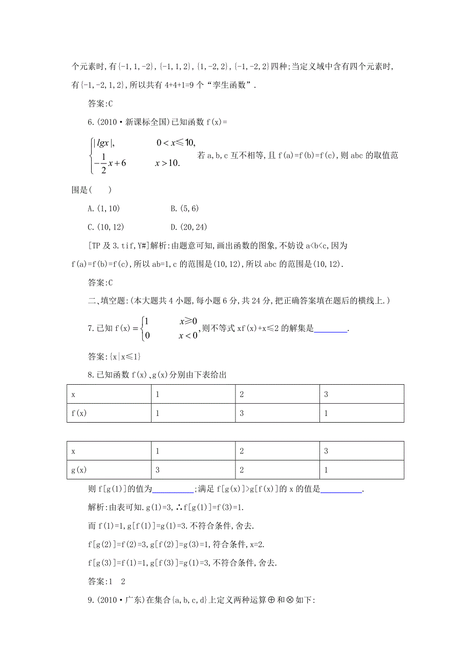 [原创]2012年数学一轮复习精品试题第04讲 函数及其表示.doc_第3页