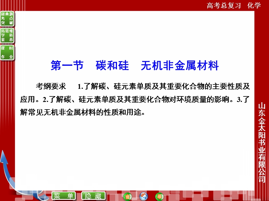 2016届高考化学总复习配套课件：4-1碳和硅　无机非金属材料.ppt_第2页