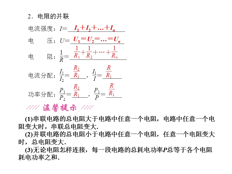 2013届高三物理一轮精品课件：7.2电路的基本规律及其应用（人教版）.ppt_第3页