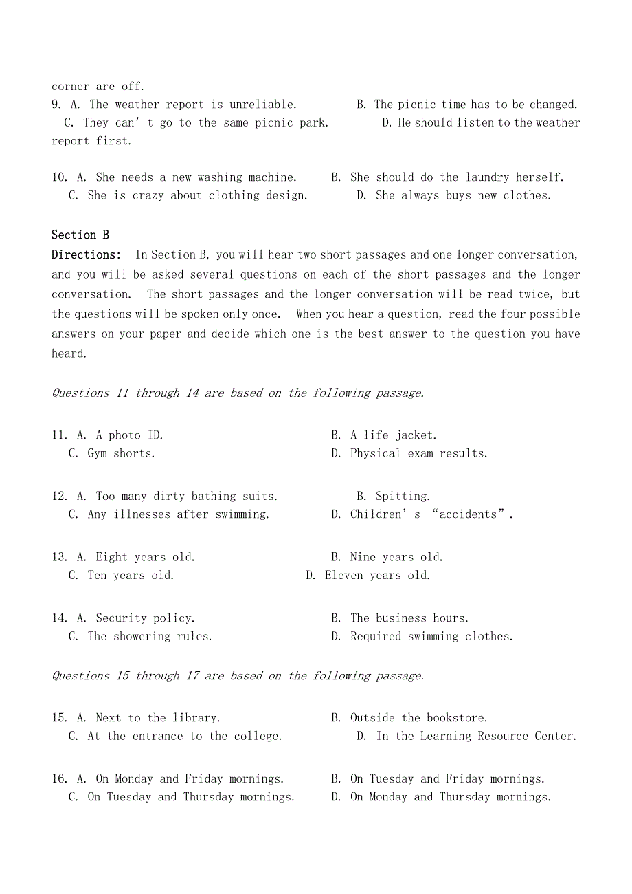 上海市嘉定区封浜高中2019-2020学年高二英语下学期期末考试试题.doc_第2页