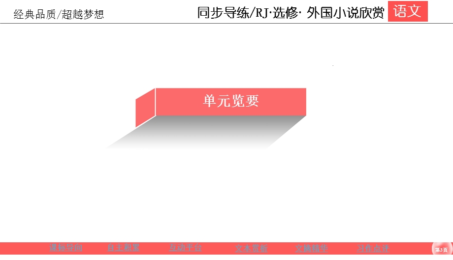 2019-2020学年人教版高中语文选修外国小说欣赏同步导练课件：3-5　丹柯 .ppt_第3页