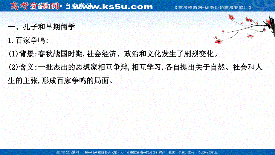 2020-2021学年人民版历史高中必修第三册课件：专题一 一 百家争鸣 .ppt_第3页