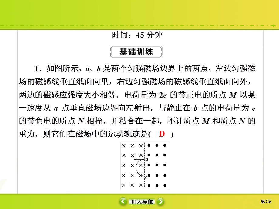 2020届高考物理大二轮同步复习：第九章　磁场课时作业31 .ppt_第2页