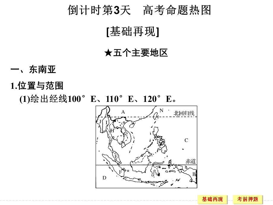 2017届高考地理二轮复习（全国通用）课件 第四部分　考前十五天 考前三天 .ppt_第1页