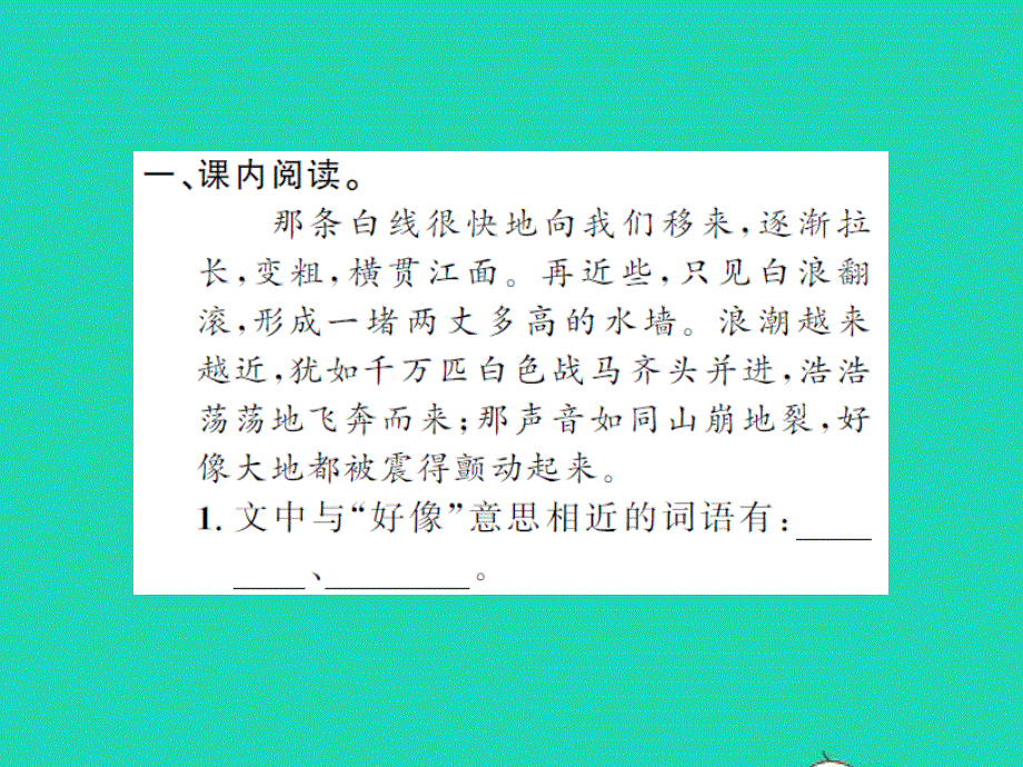 2021四年级语文上册 期末专题复习 专题四阅读习题课件 新人教版.ppt_第2页