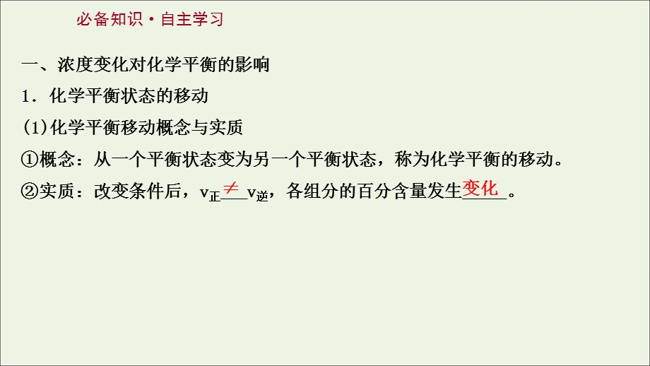 2021-2022学年新教材高中化学 专题2 化学反应速率与化学平衡 第三单元 第1课时 浓度变化对化学平衡的影响课件 苏教版选择性必修第一册.ppt_第3页