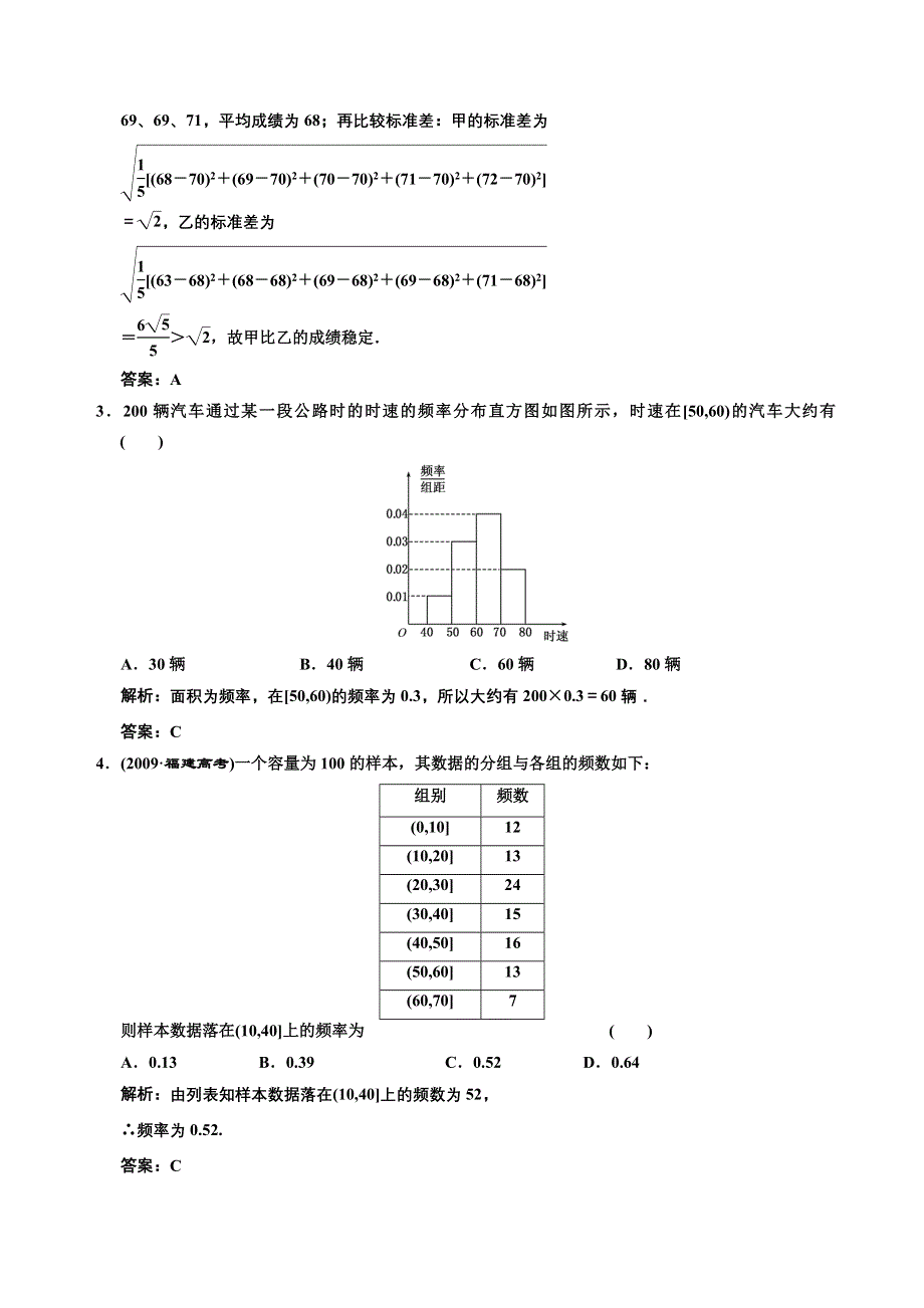 [原创]2012高考数学分时段练习：10.02 用样本估计总体.doc_第2页