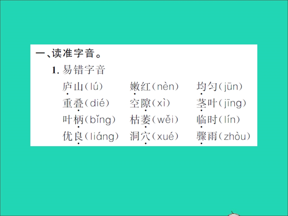 2021四年级语文上册 第三单元知识要点习题课件 新人教版.ppt_第2页