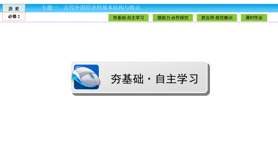 2019-2020学年人民版历史必修二培优学案课件：专题1 古代中国经济的基本结构与特点1-3 .ppt_第3页