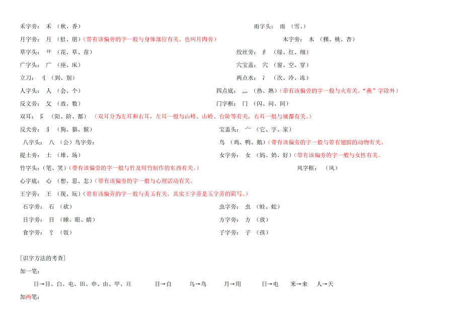 一年级语文上册 全册复习知识点 新人教版.doc_第3页