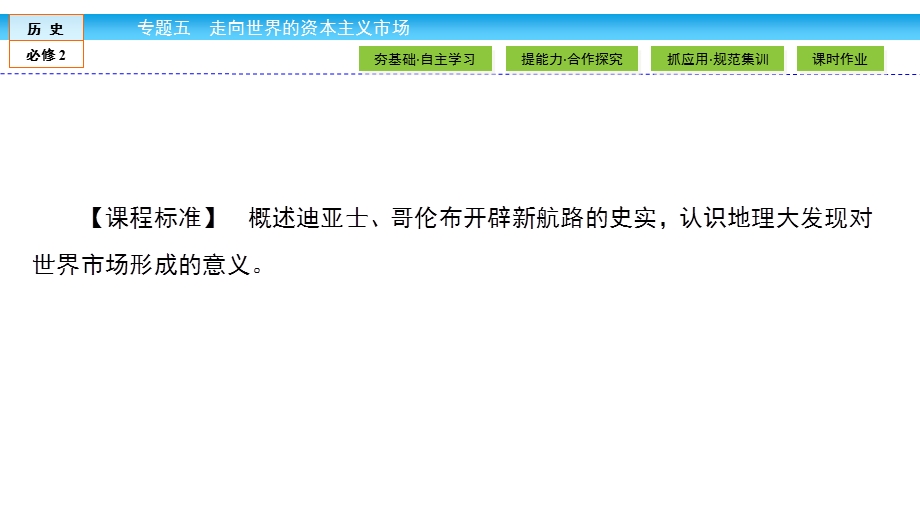 2019-2020学年人民版历史必修二培优学案课件：专题5 走向世界的资本主义市场5-1 .ppt_第3页