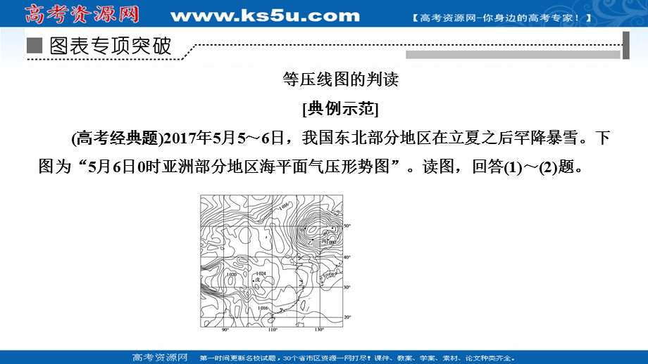 2021届新高考地理人教版一轮复习创新课件：第三章 图表专项突破 等压线图的判读 .ppt_第2页