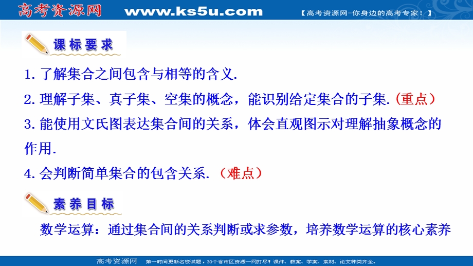 2021-2022学年高一人教A版数学必修第一册课件：1-2 集合间的基本关系 .ppt_第3页