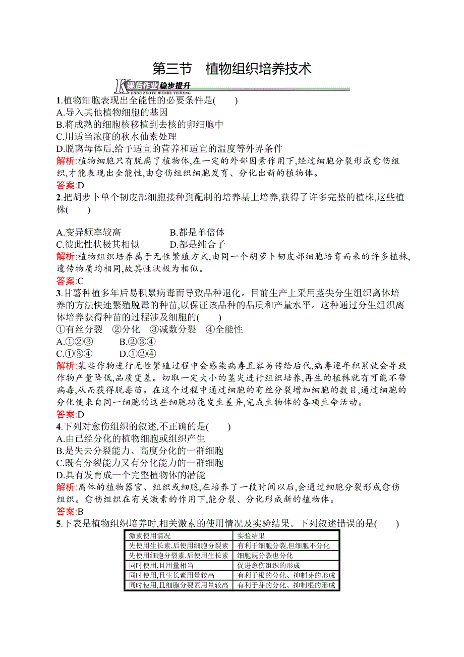 2015-2016学年高二生物苏教版选修1课后作业：1.docx_第1页