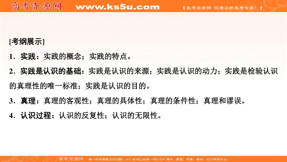 2020年高考政治新课标第一轮总复习课件：必修4 第14单元 课时3　求索真理的历程 .ppt_第3页