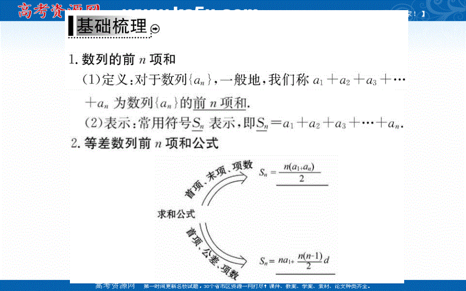 2019-2020学年数学人教A版必修5课件：2-3 等差数列的前N项和 第1课时 .ppt_第3页