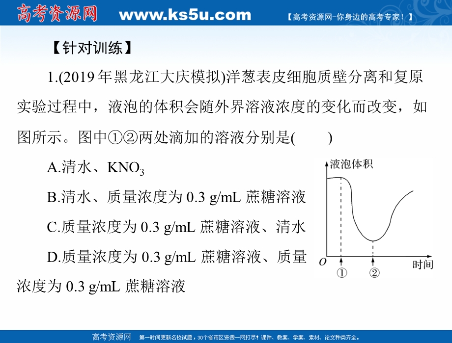 2021届新高考生物一轮课件：必修1 小专题二 质壁分离与复原实验及其拓展 .ppt_第3页