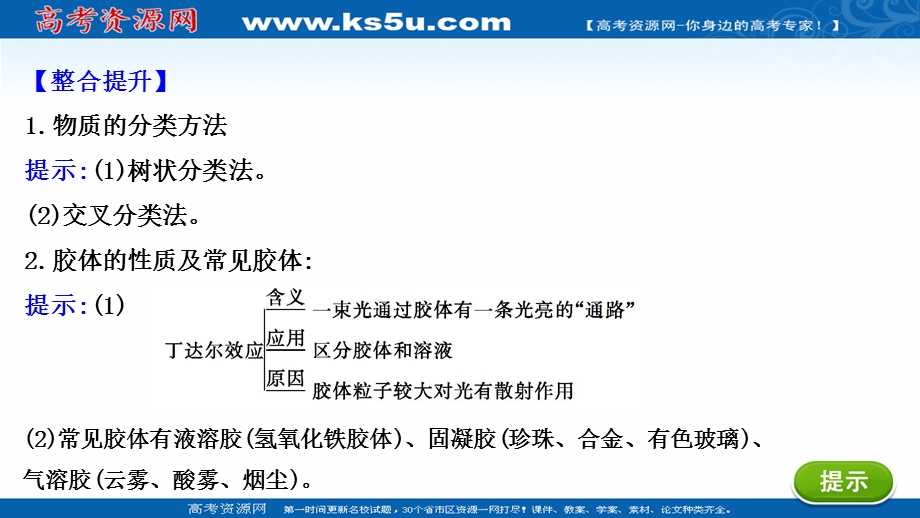 2021-2022学年高一化学（浙江专用）人教版必修第一册课件：第一章　物质及其变化 阶段复习课 .ppt_第3页