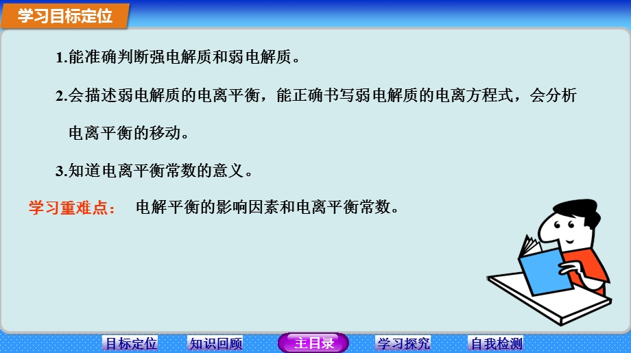 14-15学年高中化学人教版选修4课件 第三章 水溶液中的离子平衡 1 弱电解质的电离.ppt_第3页