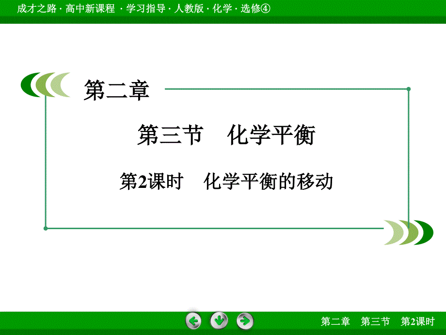 2016年春高中化学人教选修4课件 第2章 第3节 第2课时 化学平衡的移动 .ppt_第3页