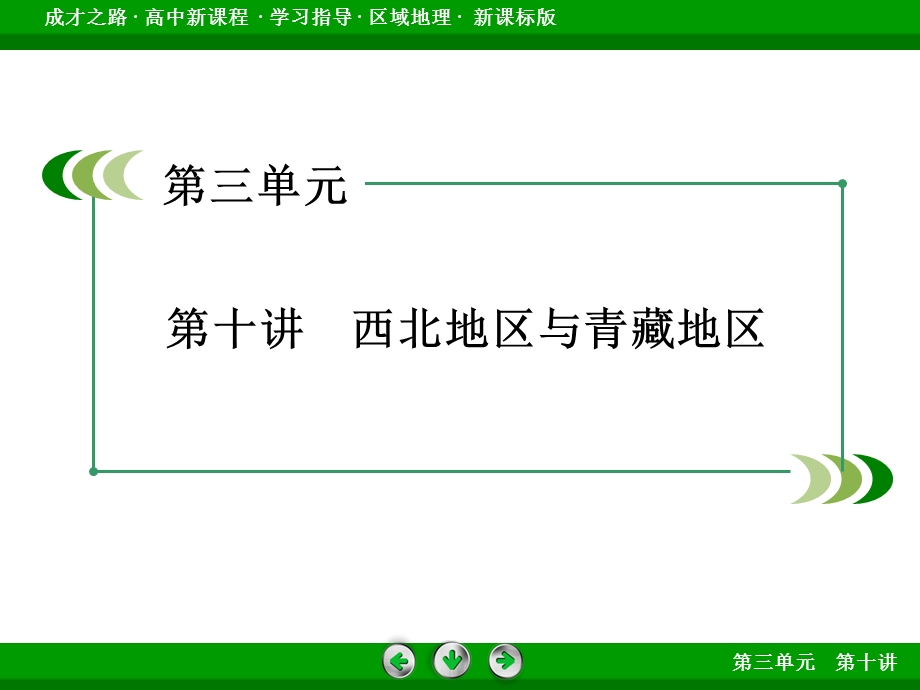 2016年新课标版高二地理区域地理课件：第3单元 中国地理 第10讲 西北地区与青藏地区 .ppt_第3页